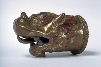 Finial in the shape of a lion’s head