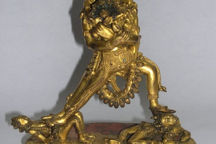 Two-armed Samvara (or Cakrasamvara) (yi-dam) and Vajravarahi