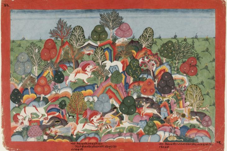 A Lion Kills Prasenajit in the Jungle