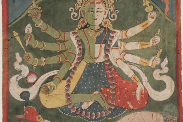 Laksmi-Narayana: Combined form of Vishnu and his Consort Laksmi