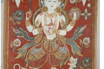 Double-Sided Painted Banner (Paubha) with God Shiva and Goddess Durga