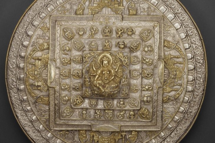 Tiered Offering Mandala of the Goddess of Wealth (Vasudhara)