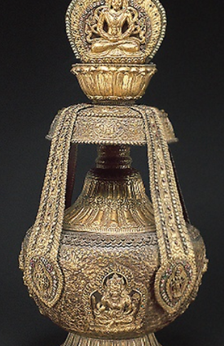 Vase of Longevity (kalasha) with Buddha Amitabha