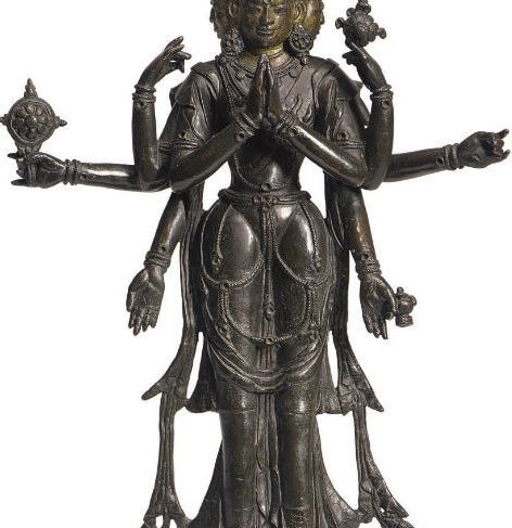 A bronze figure of Avalokiteshvara
