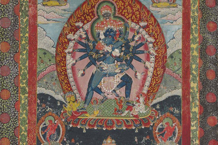A thangka of Shri Hevajra and Vajra Nairatmya