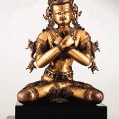 A Large and Important Gilt Bronze Figure of Vajradhara