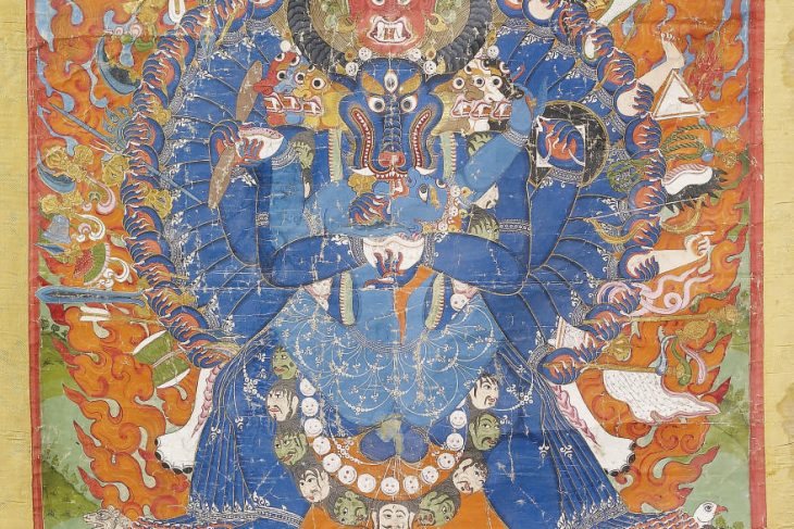A THANGKA DEPICTING YAMANTAKA