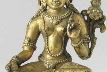 A gilt bronze figure of Tara