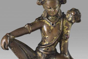 A gilt copper figure of Avalokita Chittravishrama