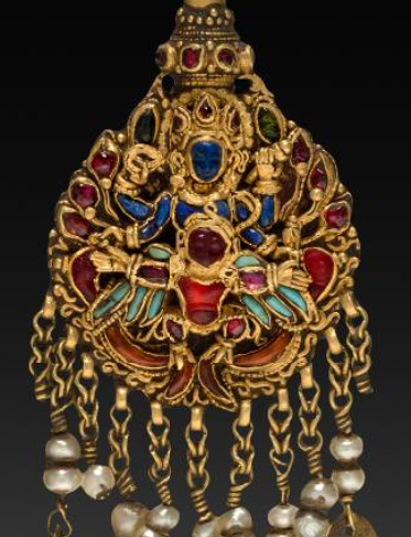 Earring with Vishnu Riding Garuda