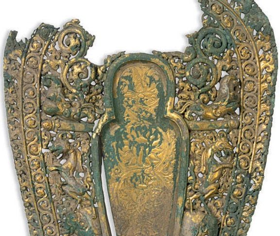 NEPALESE GILT BRONZE FRAGMENTED MANDORLA,