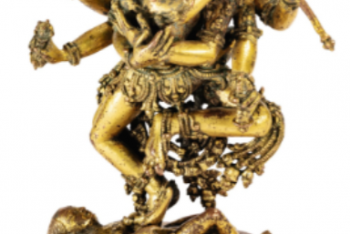 Chakrasambhara statuette alloy gilded copper Nepal