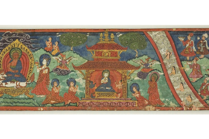 One of a Pair of Manuscript Covers of Magical Charms (Dharani)