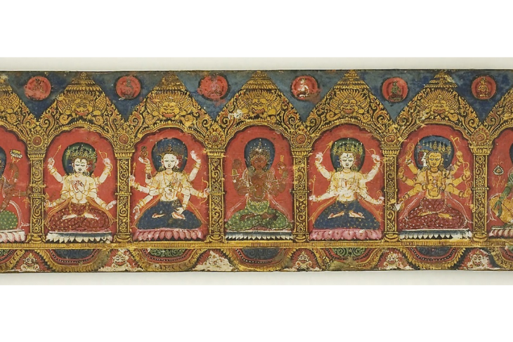 One of a Pair of Manuscript Covers of Magical Charms (Dharani)