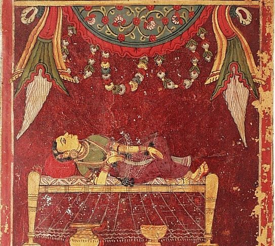 Anxious Heroine (Utkanthita), Nayika Painting Appended to a Ragamala (Garland of Melodies)
