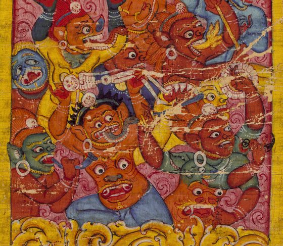 Mara’s Retinue, Folio from an Ashtasahasrika Prajnaparamita (The Perfection of Wisdom in 8,000 Verses)
