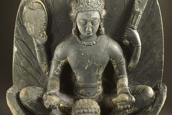 The Hindu God Vishnu on His Mount Garuda