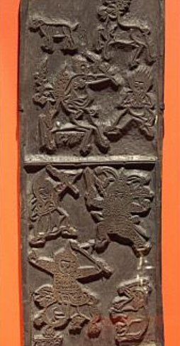 Print Block (Par-shing) of Dud Spirits and Dre Spirits with Sheep, Deer and Elephant