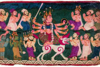 Mahalakshmi riding her lion