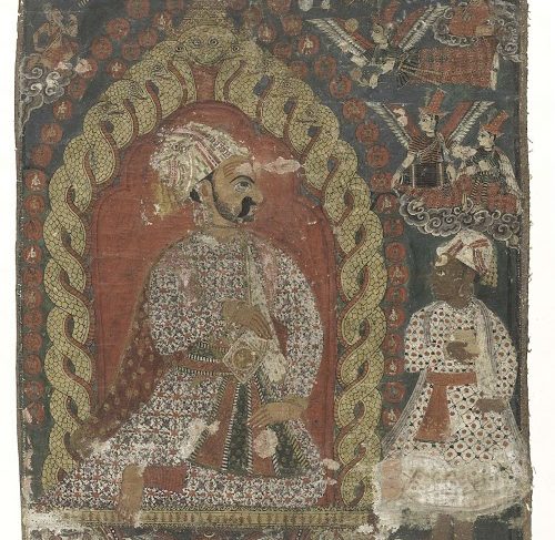 Painting with a representation of a monarch from the Malla dynasty