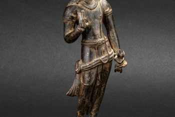 A Rare Gilt-Copper Figure of Vajrapani
