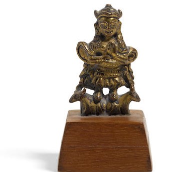 TWO GILT COPPER BUDDHIST OBJECTS