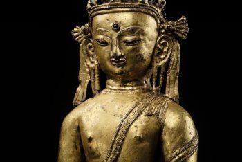 BRONZE BUST OF BUDDHA SHAKYAMUNI